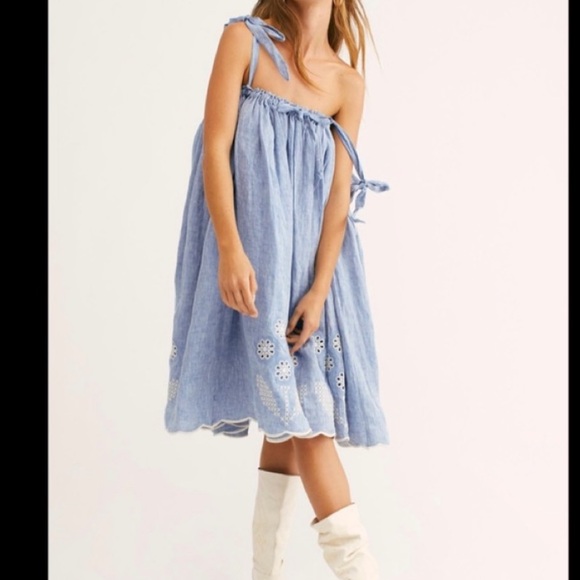 Innika Choo Women's Nev Erontym Dress, Chambray, Blue, Floral, 2 - Picture 4 of 5